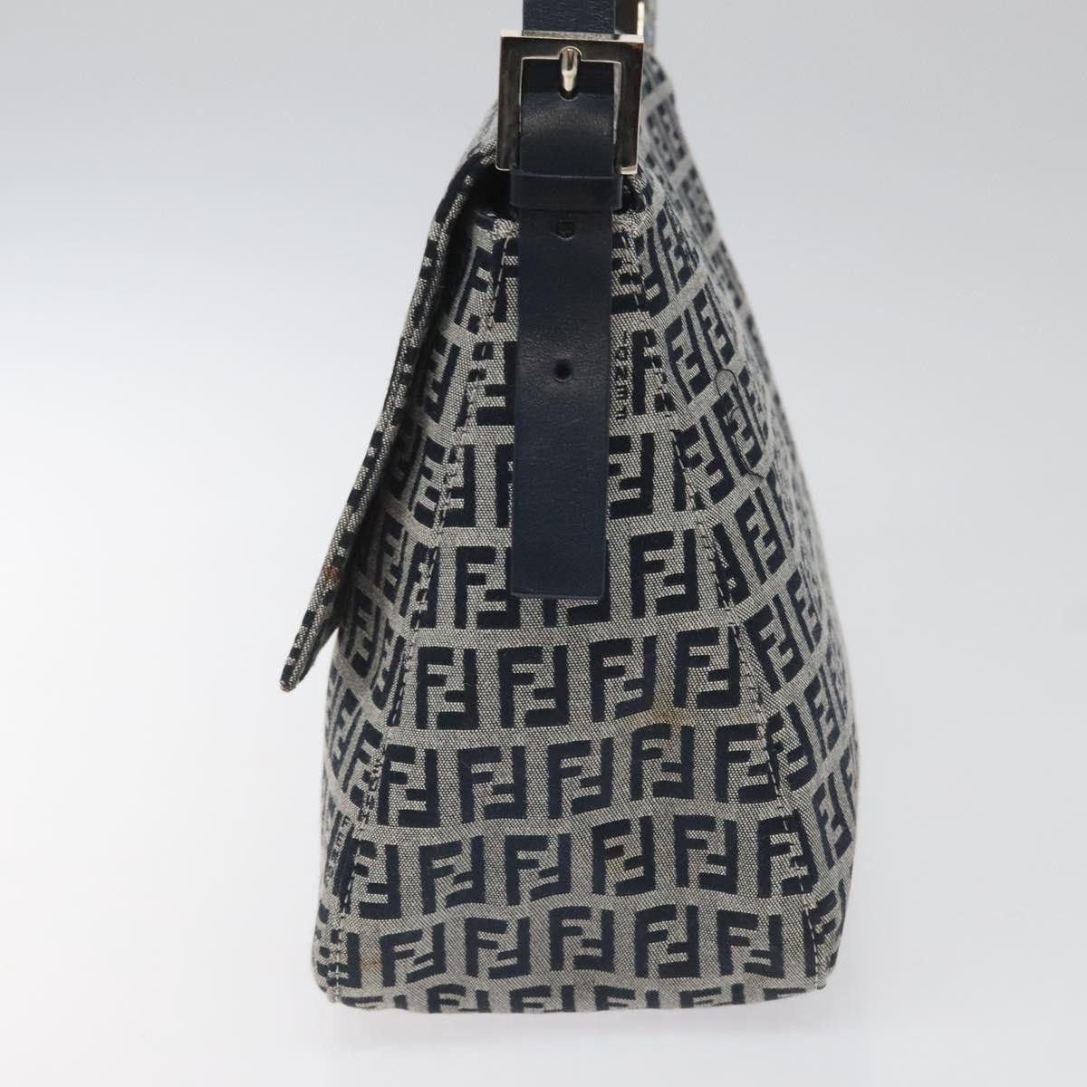 Fendi Mamma Baguette Navy Canvas Shoulder Bag (Pre-Owned) Size ONE SIZE - 4 Thumbnail
