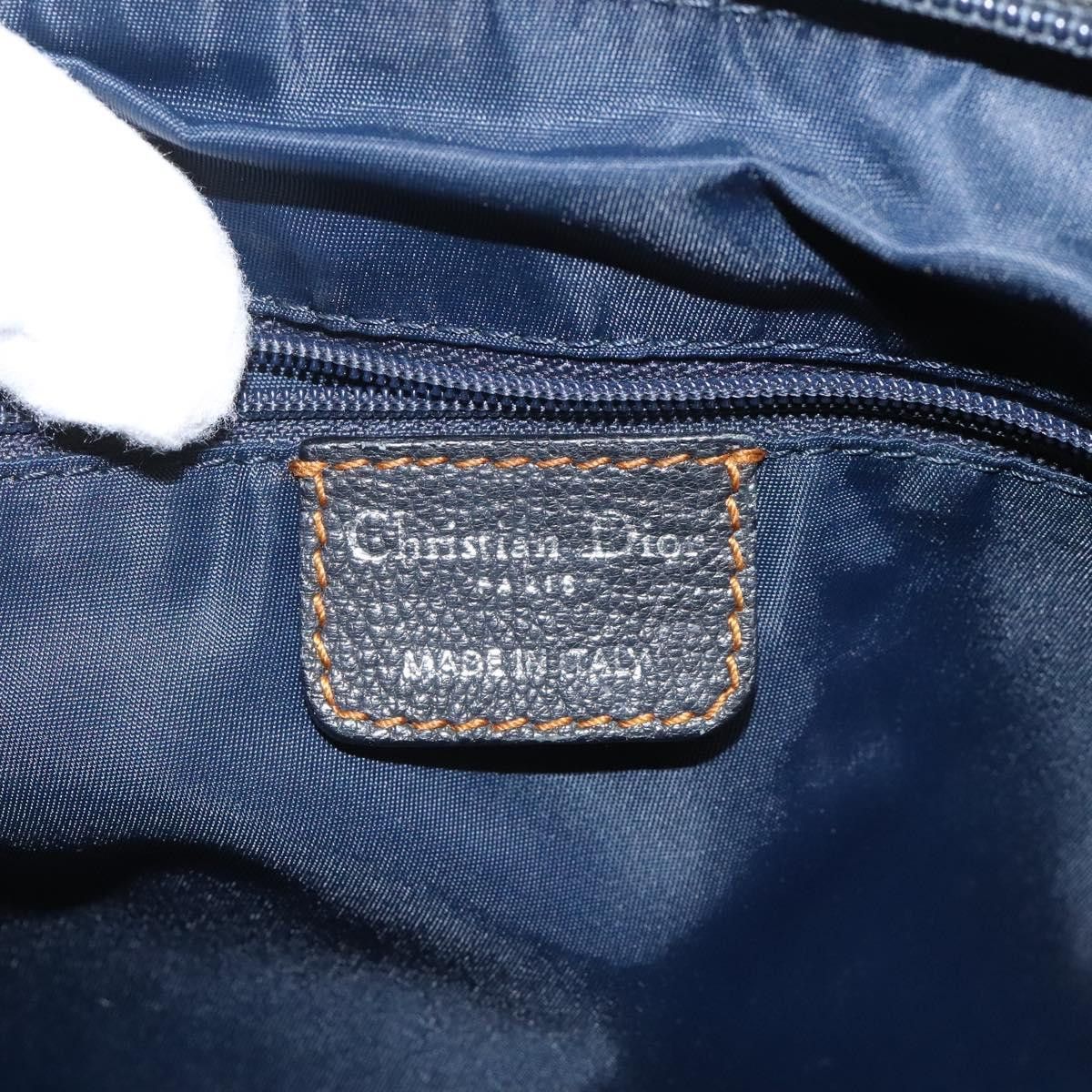 Dior Trotter Navy Canvas Handbag (Pre-Owned) Size ONE SIZE - 14 Thumbnail