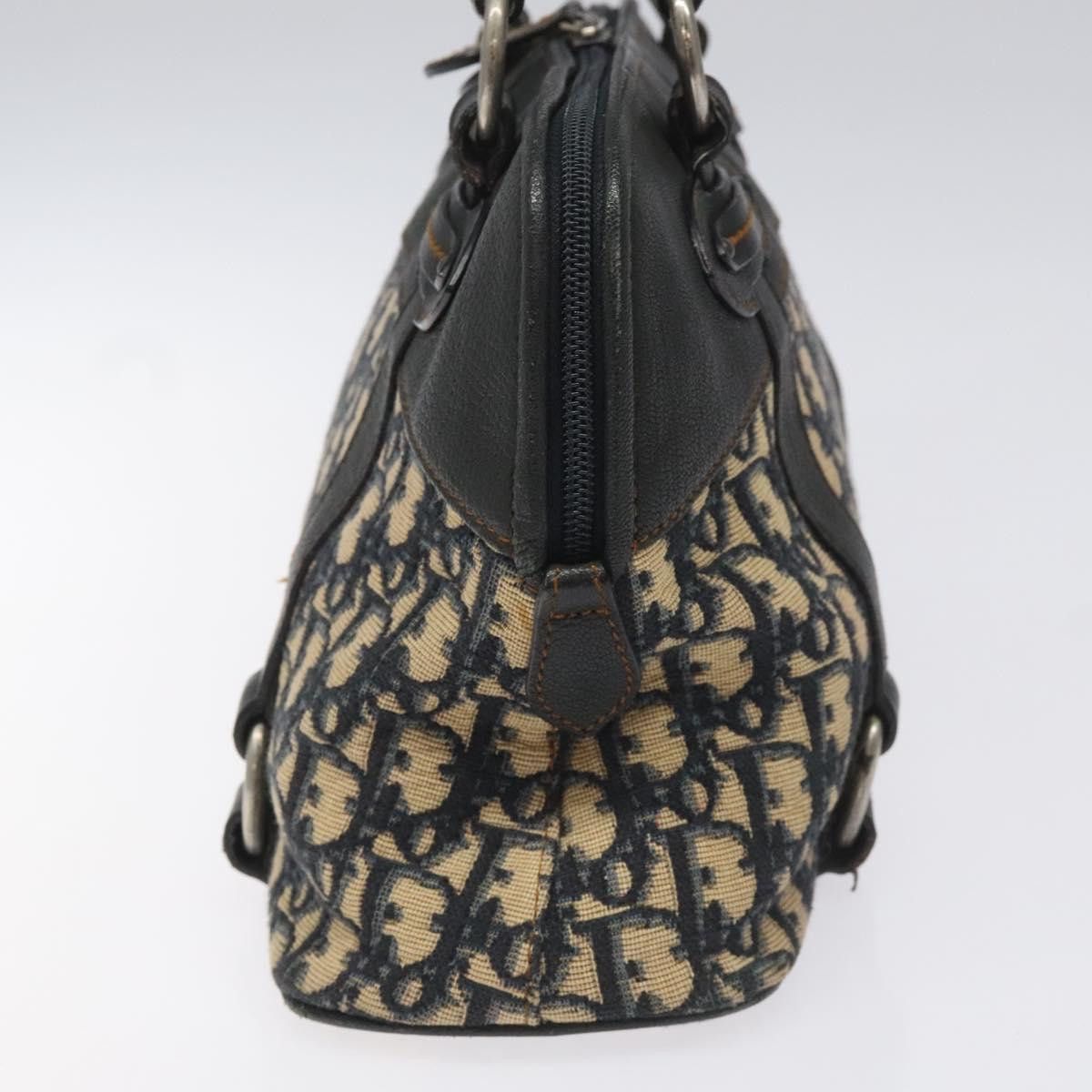 Dior Trotter Navy Canvas Handbag (Pre-Owned) Size ONE SIZE - 4 Thumbnail