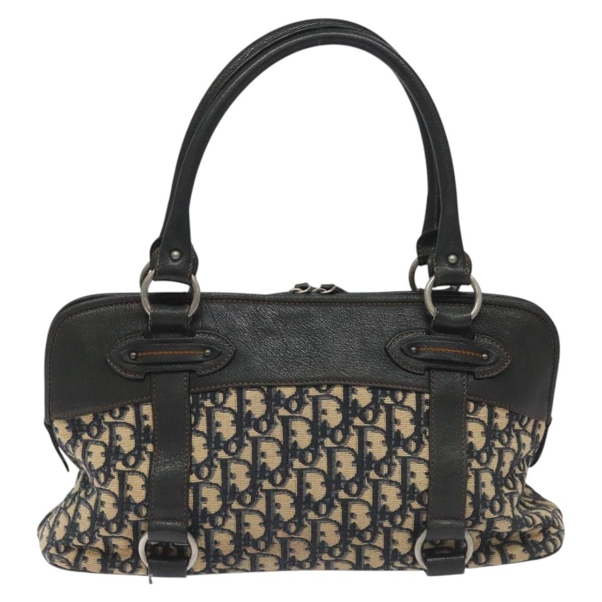 Dior Trotter Navy Canvas Handbag (Pre-Owned) Size ONE SIZE - 2 Thumbnail