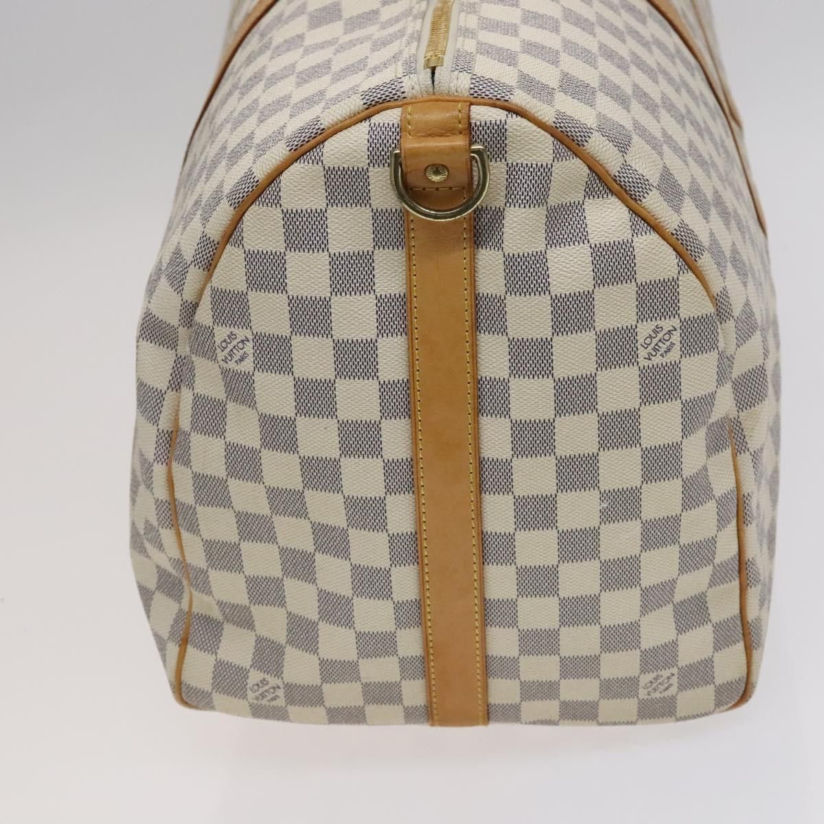 Louis Vuitton Keepall Bandouliere 55 White Canvas Travel Bag (Pre-Owned) Size ONE SIZE - 3 Thumbnail