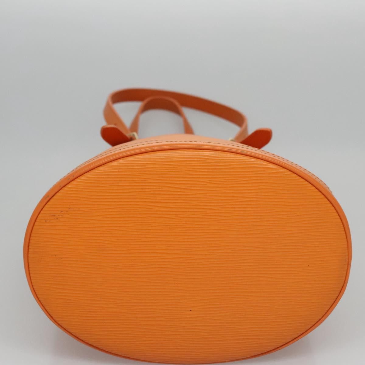 Louis Vuitton Bucket Pm Orange Leather Shoulder Bag (Pre-Owned) Size ONE SIZE - 7 Thumbnail