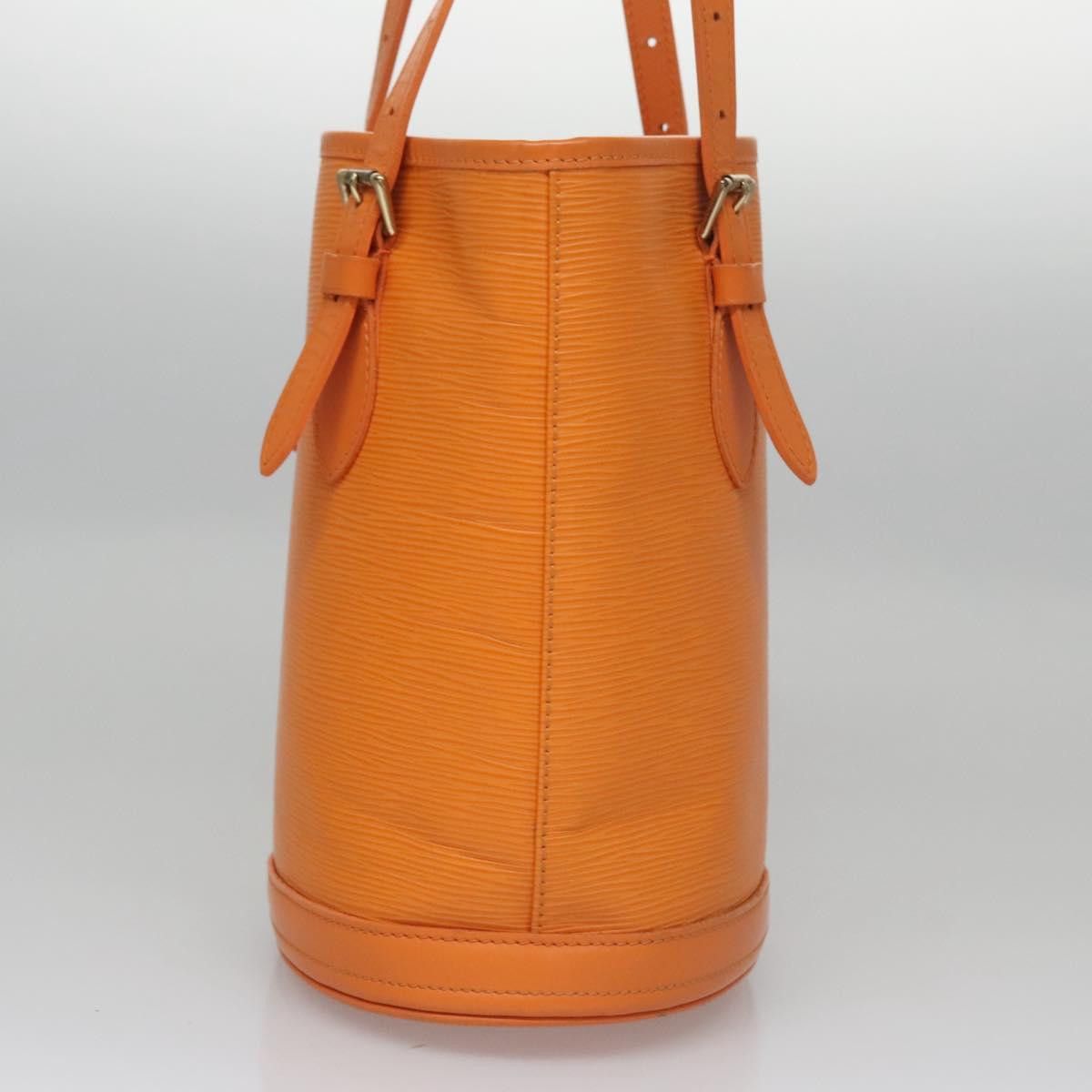 Louis Vuitton Bucket Pm Orange Leather Shoulder Bag (Pre-Owned) Size ONE SIZE - 4 Thumbnail
