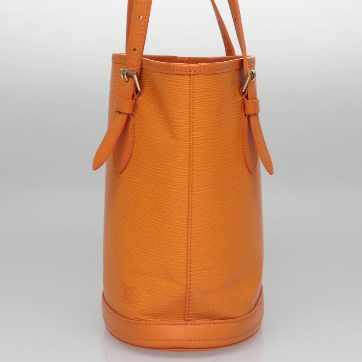 Louis Vuitton Bucket Pm Orange Leather Shoulder Bag (Pre-Owned) Size ONE SIZE - 3 Thumbnail