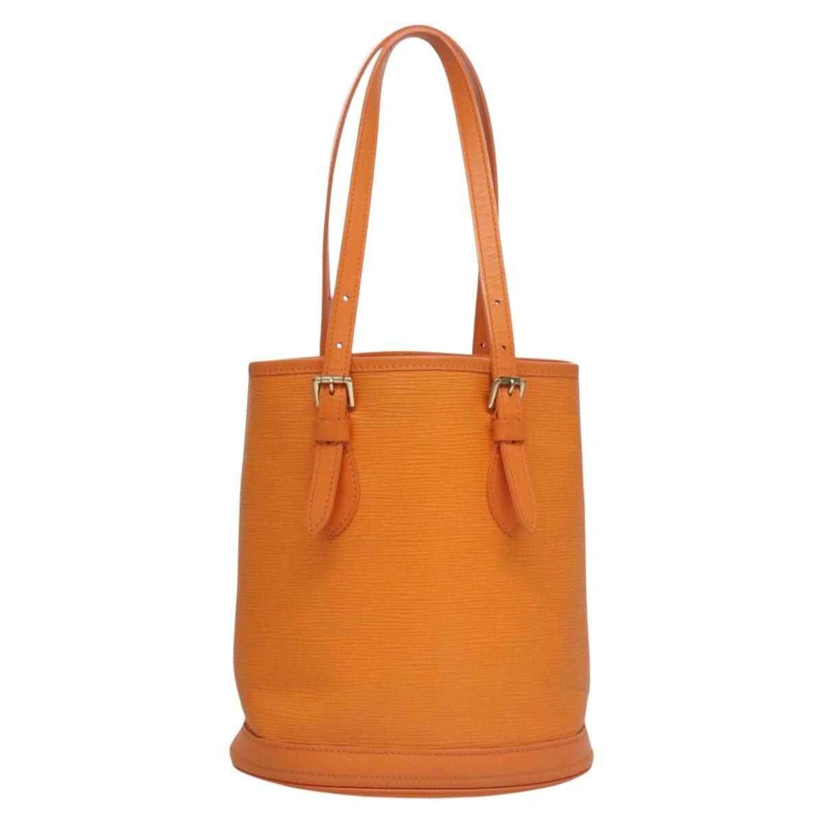 Louis Vuitton Bucket Pm Orange Leather Shoulder Bag (Pre-Owned) Size ONE SIZE - 2 Thumbnail