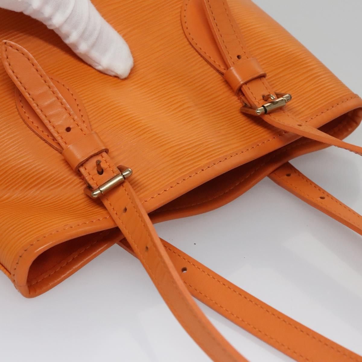 Louis Vuitton Bucket Pm Orange Leather Shoulder Bag (Pre-Owned) Size ONE SIZE - 12 Thumbnail