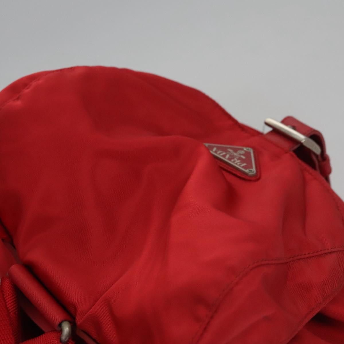 Re-Nylon Red Synthetic Backpack Bag (Pre-Owned)