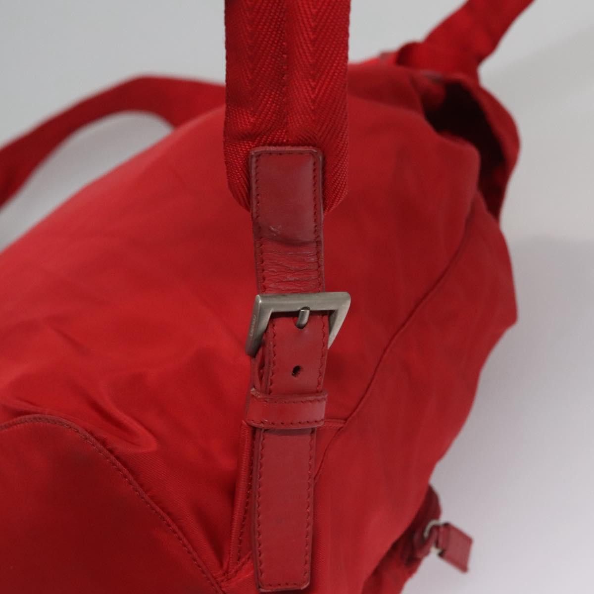 Re-Nylon Red Synthetic Backpack Bag (Pre-Owned)