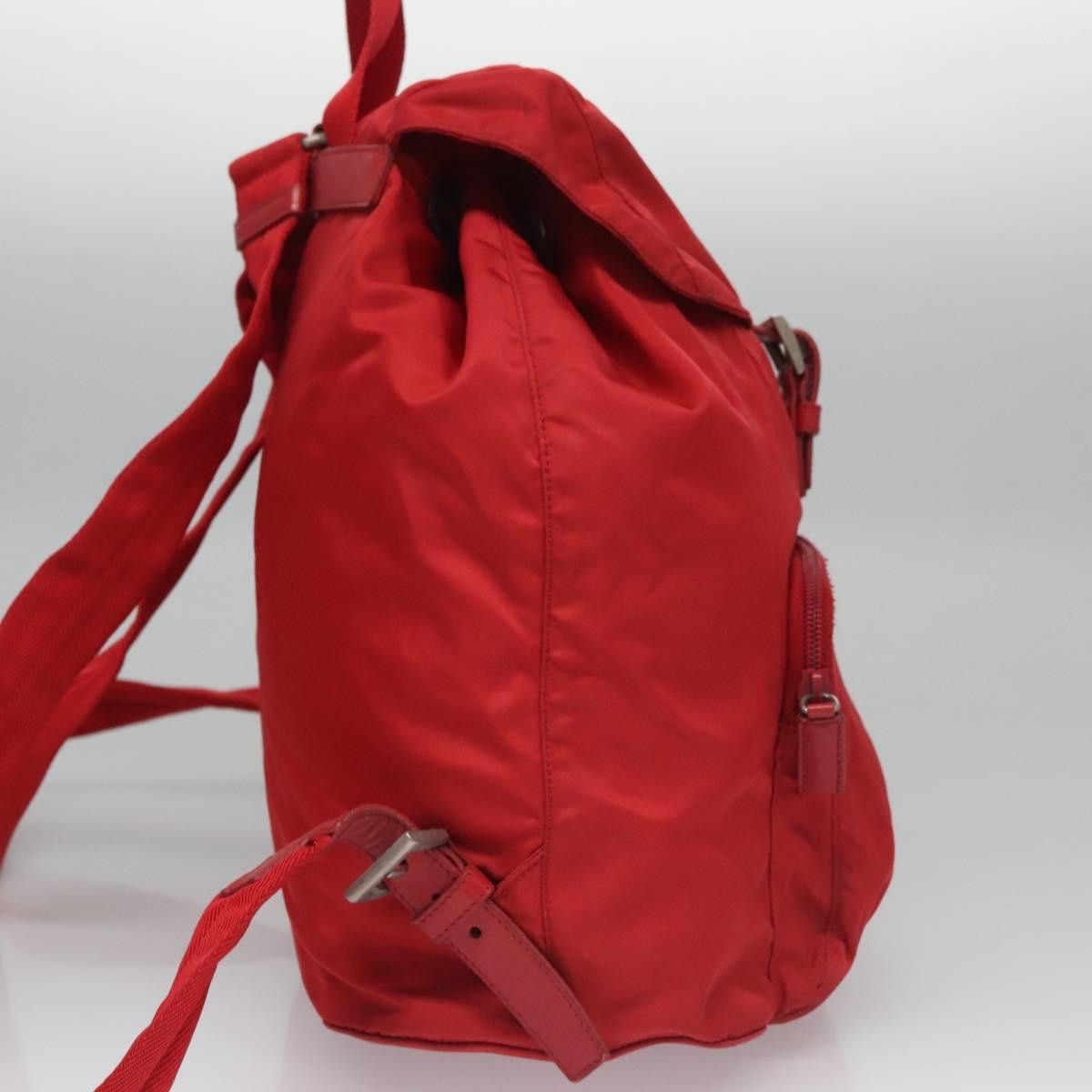 Re-Nylon Red Synthetic Backpack Bag (Pre-Owned)