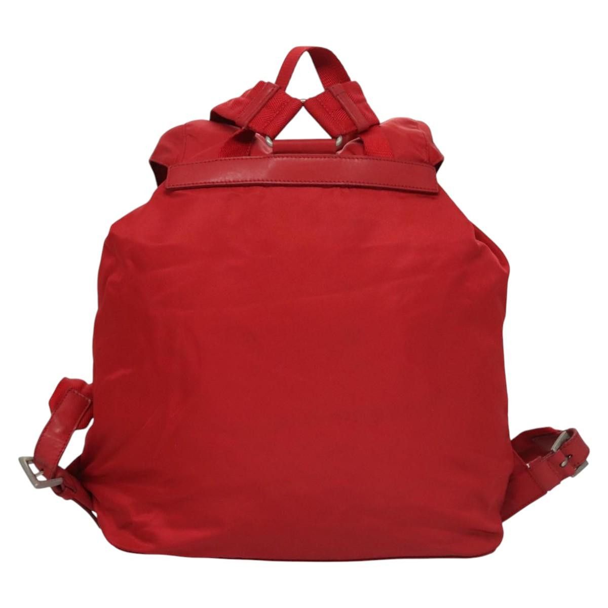 Re-Nylon Red Synthetic Backpack Bag (Pre-Owned)