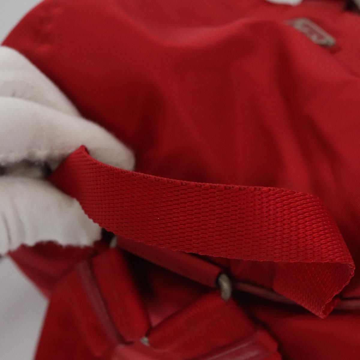 Re-Nylon Red Synthetic Backpack Bag (Pre-Owned)