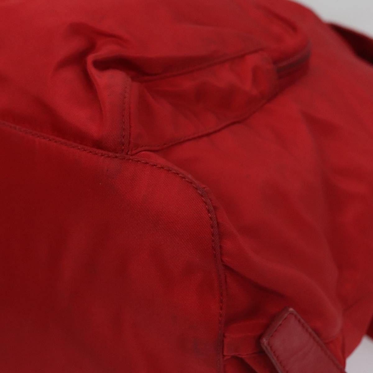 Re-Nylon Red Synthetic Backpack Bag (Pre-Owned)