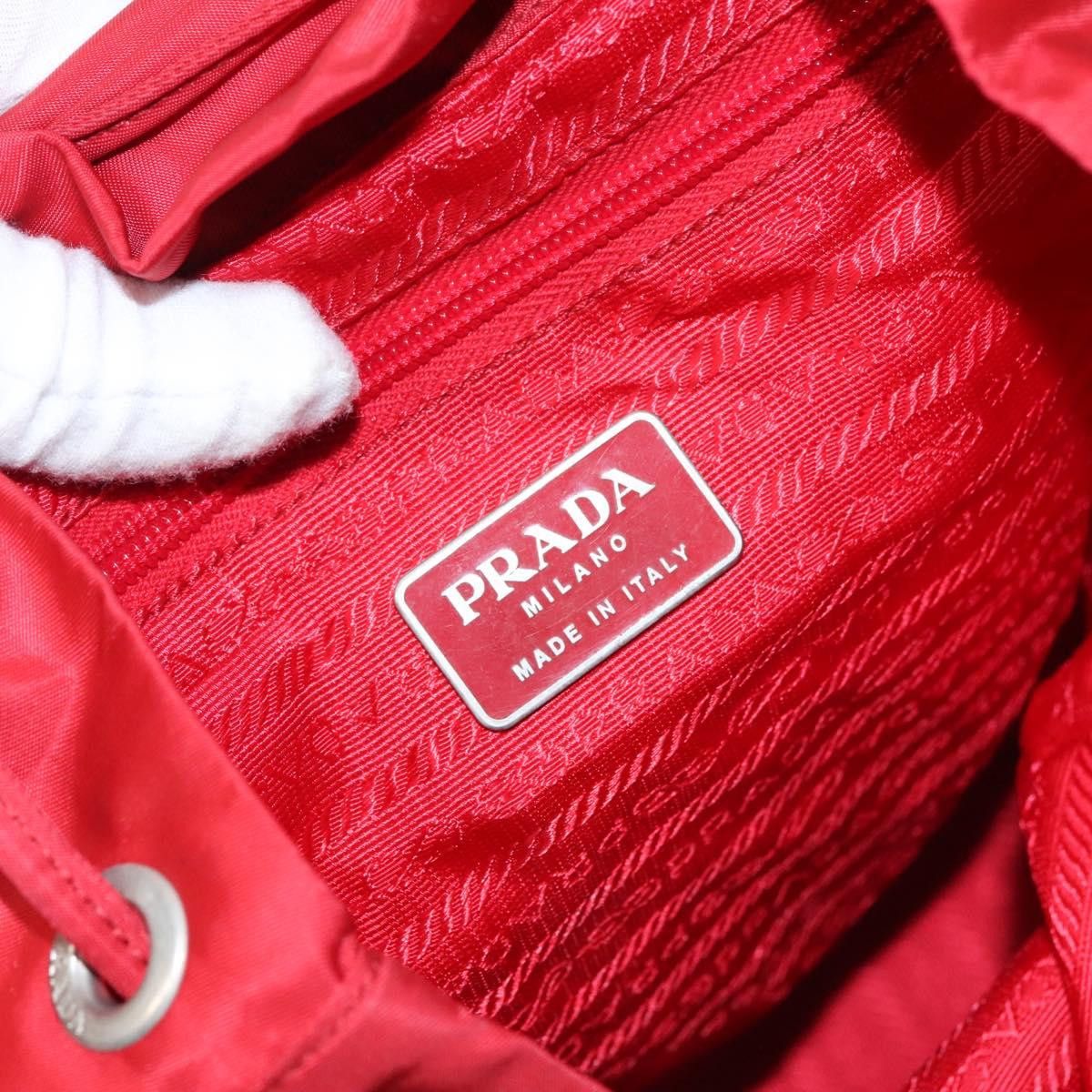 Re-Nylon Red Synthetic Backpack Bag (Pre-Owned)