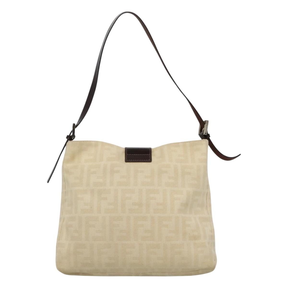Fendi Zucca Beige Canvas Shoulder Bag (Pre-Owned) Size ONE SIZE - 3 Thumbnail