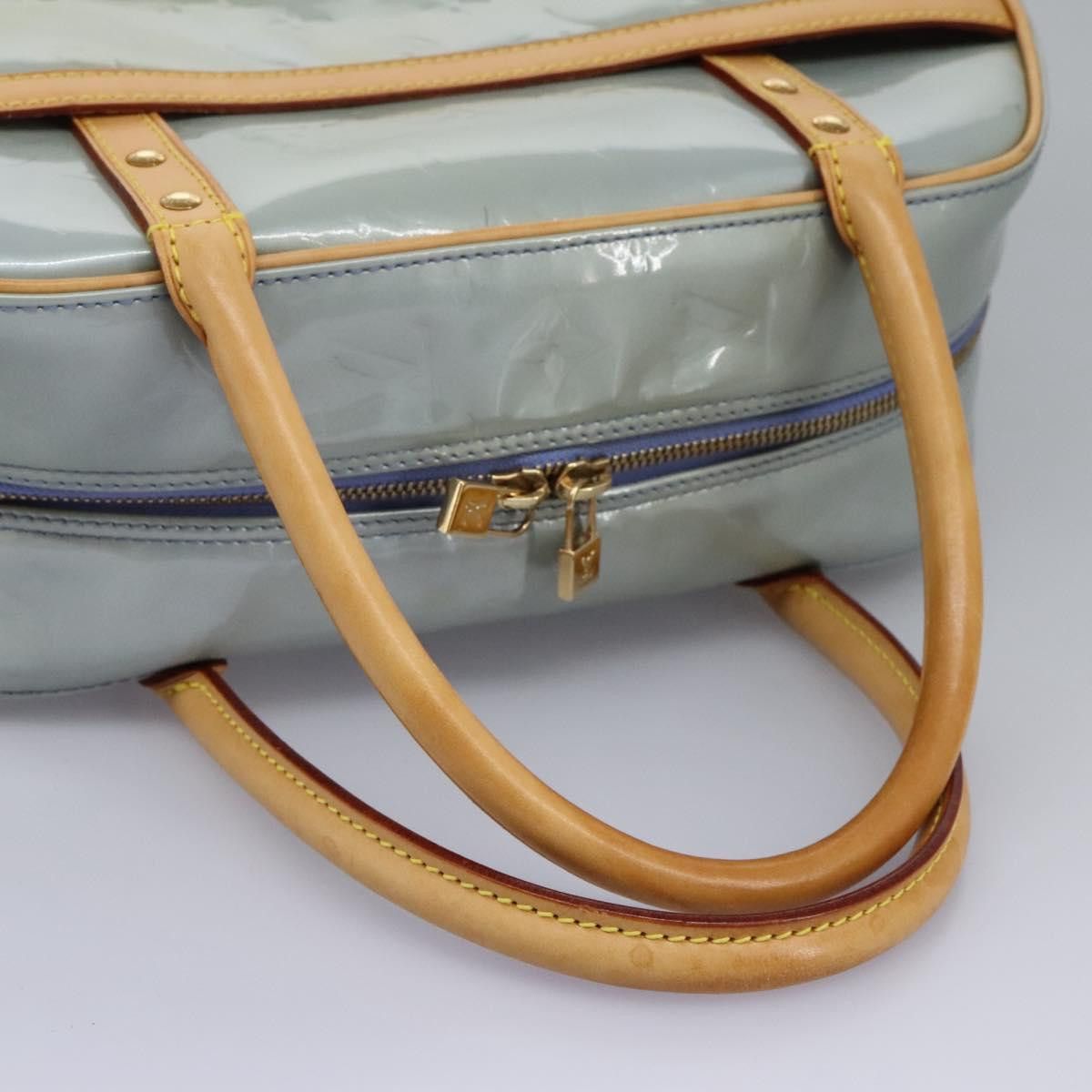 Louis Vuitton Tompkins Square Grey Patent Leather Handbag (Pre-Owned) Size ONE SIZE - 5 Thumbnail