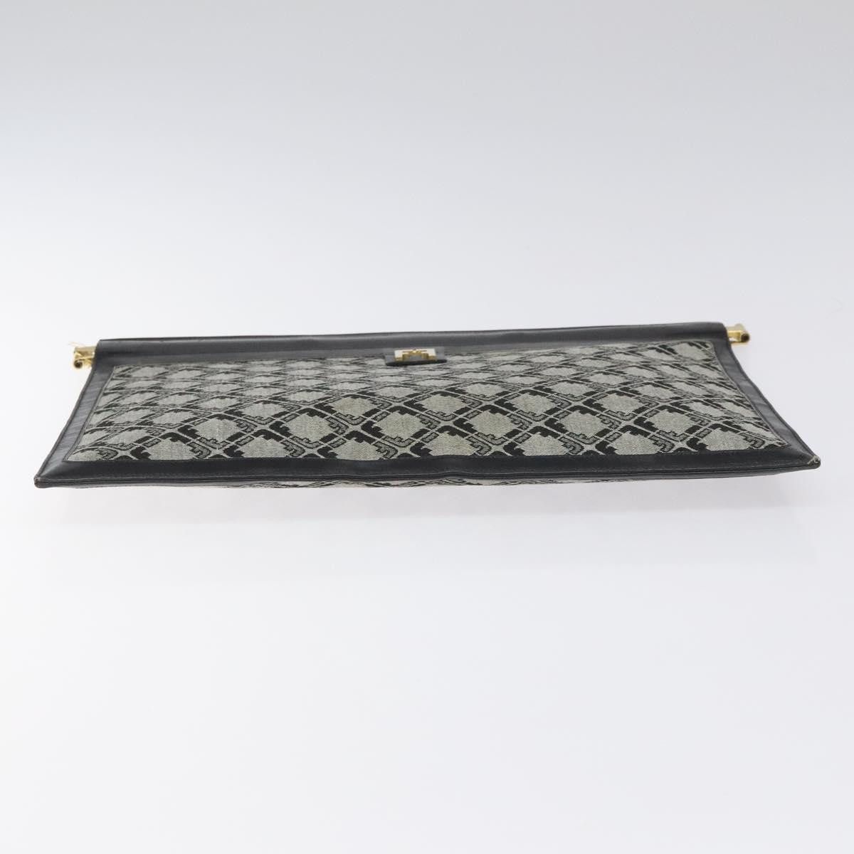 Salvatore Ferragamo Grey Canvas Clutch Bag (Pre-Owned) Size ONE SIZE - 13 Thumbnail