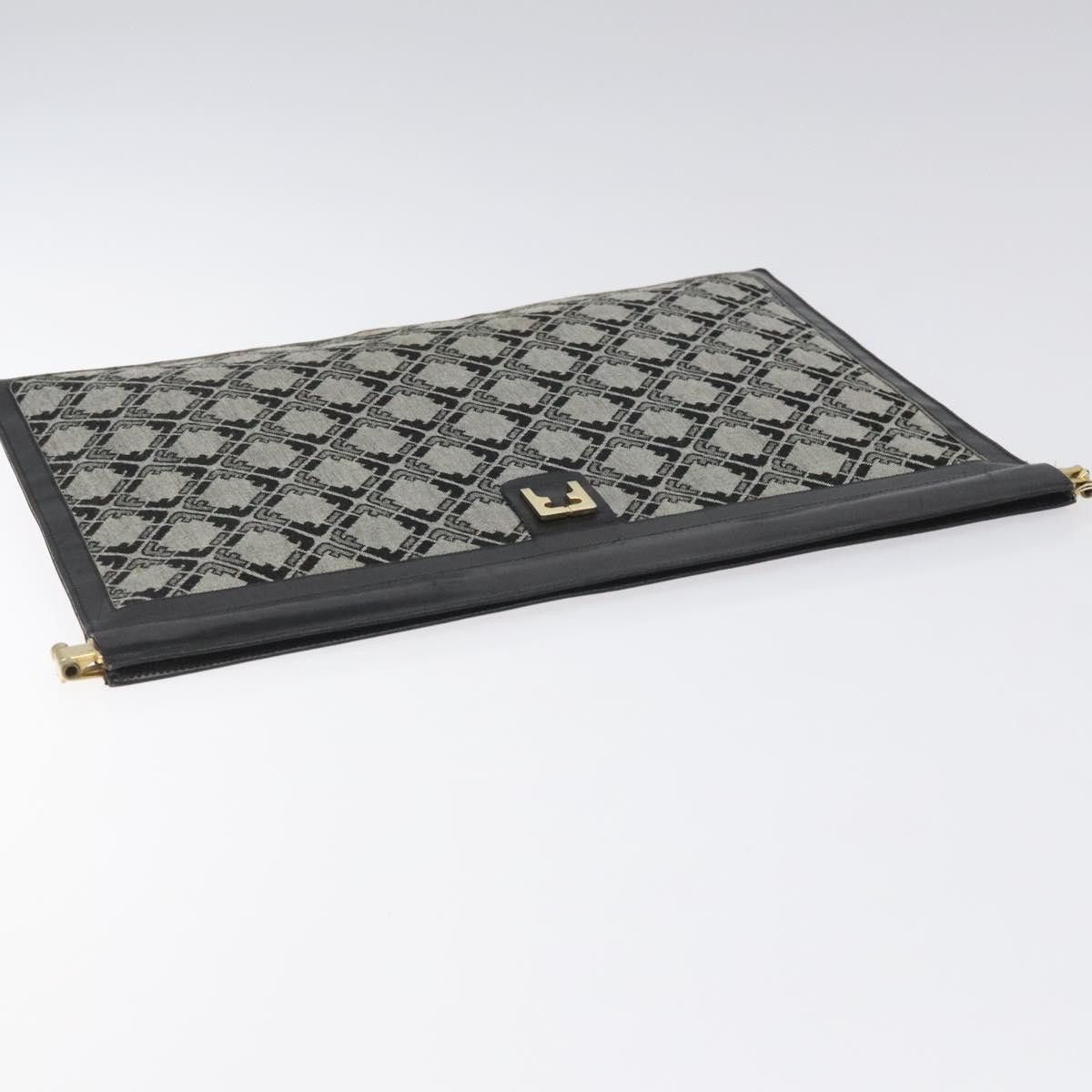 Salvatore Ferragamo Grey Canvas Clutch Bag (Pre-Owned) Size ONE SIZE - 12 Thumbnail
