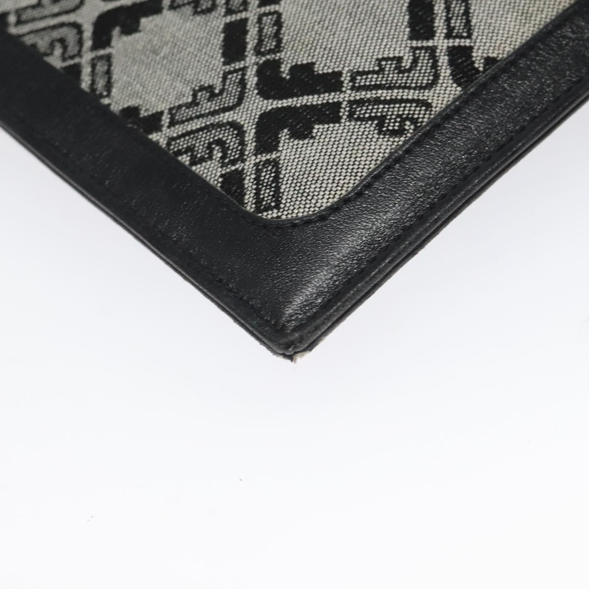 Salvatore Ferragamo Grey Canvas Clutch Bag (Pre-Owned) Size ONE SIZE - 11 Thumbnail