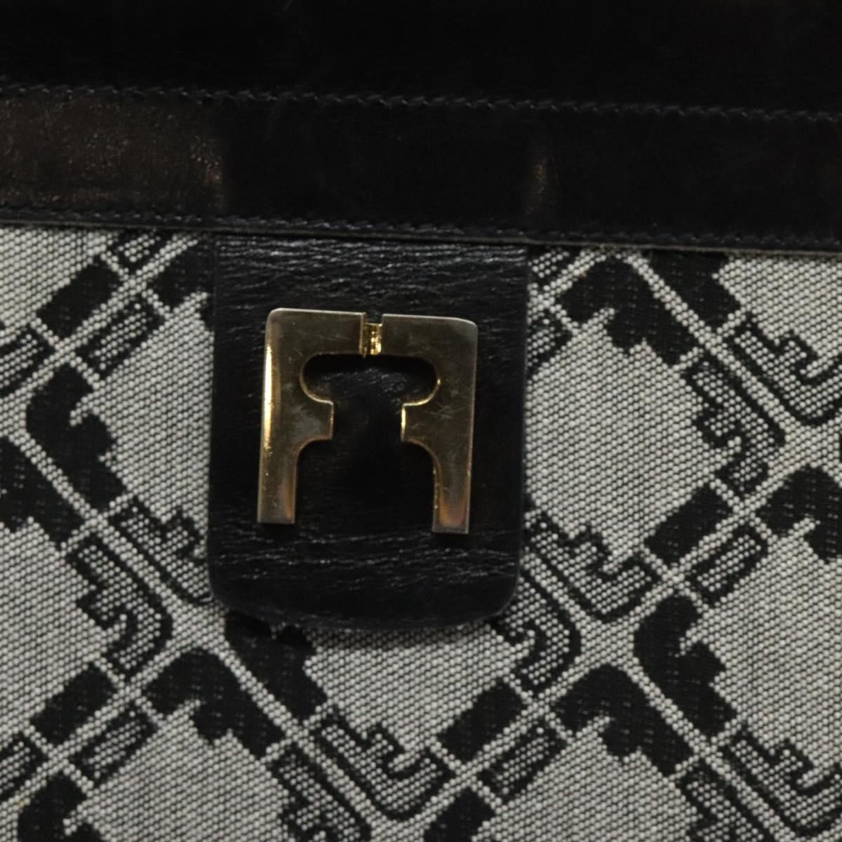 Salvatore Ferragamo Grey Canvas Clutch Bag (Pre-Owned) Size ONE SIZE - 15 Thumbnail