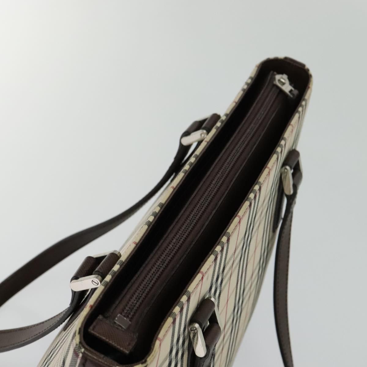 Burberry Nova Check Beige Canvas Shoulder Bag (Pre-Owned) Size ONE SIZE - 6 Thumbnail