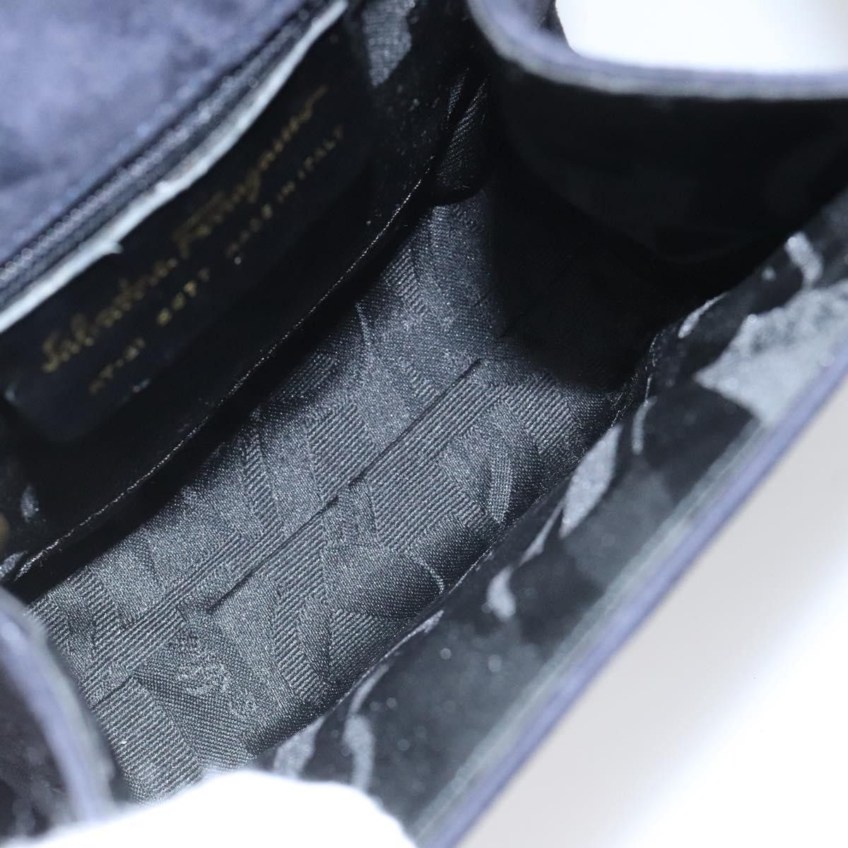 Salvatore Ferragamo Navy Suede Handbag (Pre-Owned) Size ONE SIZE - 17 Thumbnail