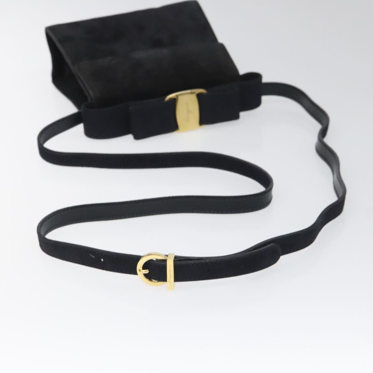 Salvatore Ferragamo Navy Suede Handbag (Pre-Owned) Size ONE SIZE - 7 Thumbnail