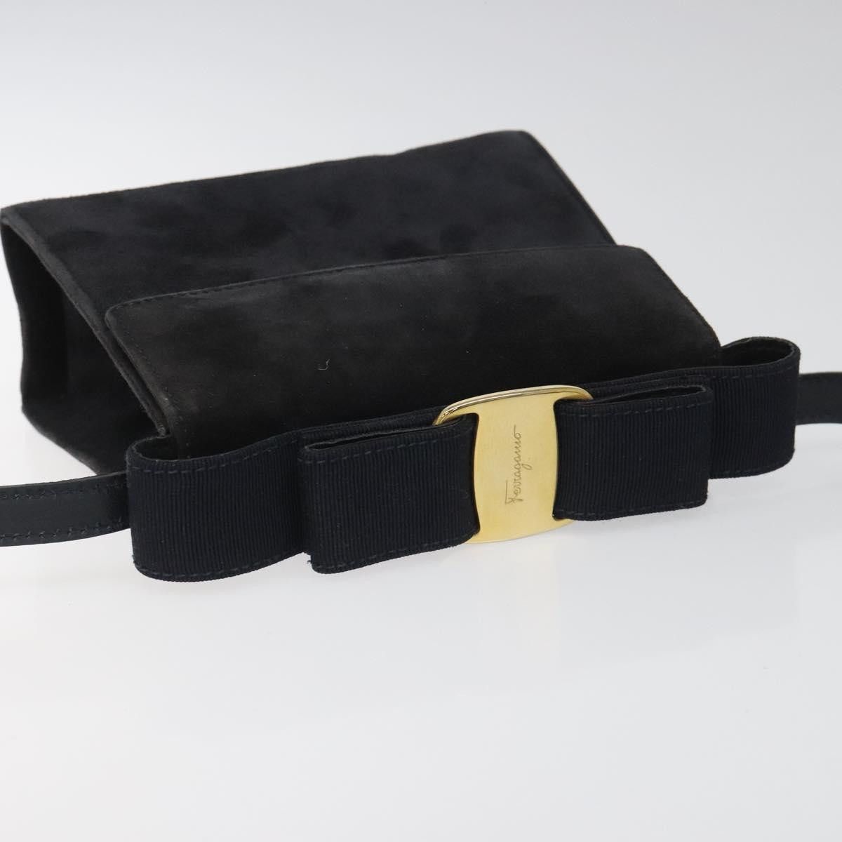 Salvatore Ferragamo Navy Suede Handbag (Pre-Owned) Size ONE SIZE - 5 Thumbnail