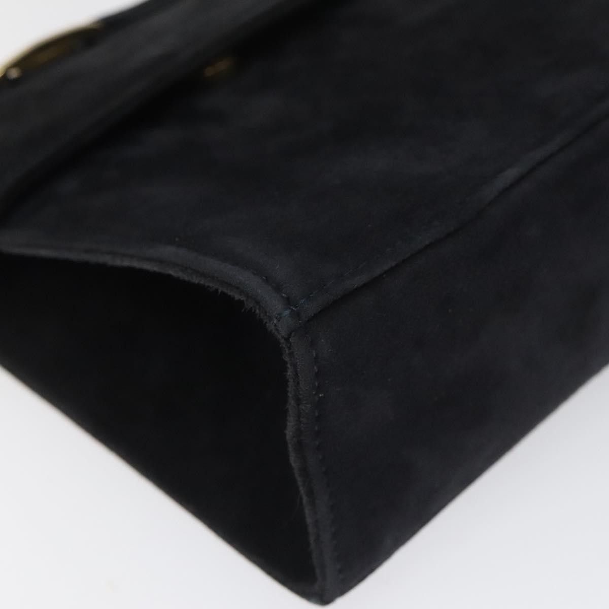 Salvatore Ferragamo Navy Suede Handbag (Pre-Owned) Size ONE SIZE - 11 Thumbnail