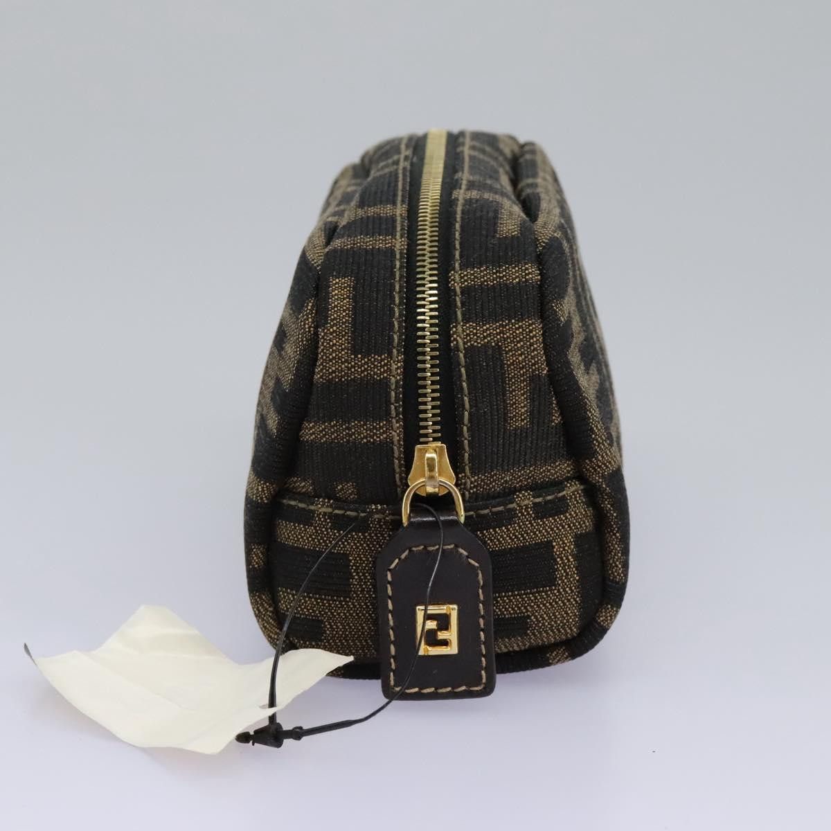 Fendi Zucca Brown Canvas Clutch Bag (Pre-Owned) Size ONE SIZE - 4 Thumbnail