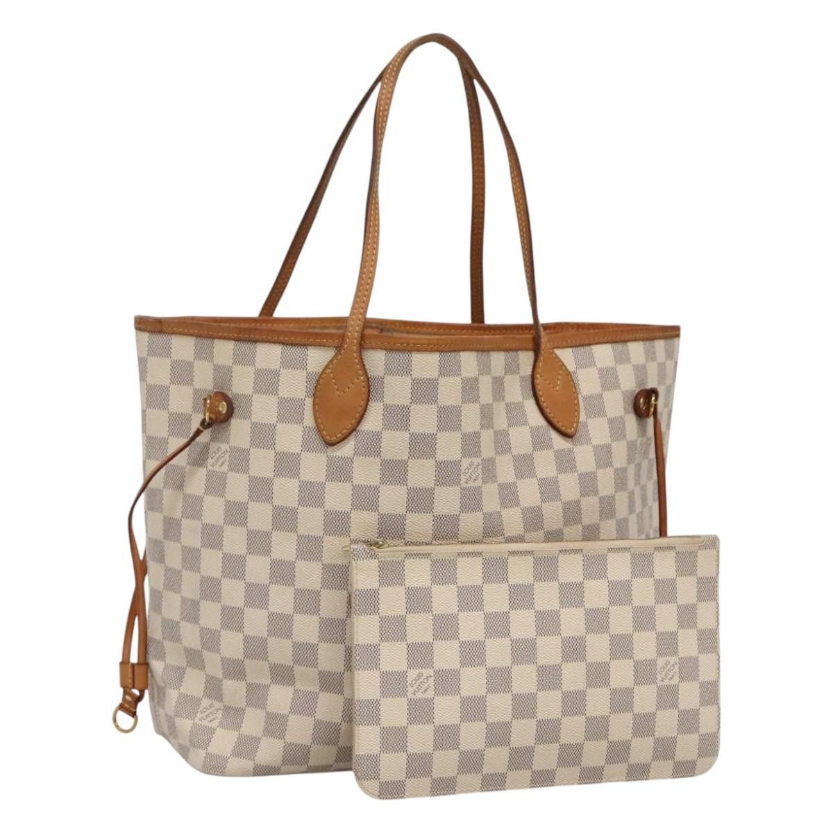 Louis Vuitton Neverfull Mm White Canvas Tote Bag (Pre-Owned) Size ONE SIZE - 19 Thumbnail