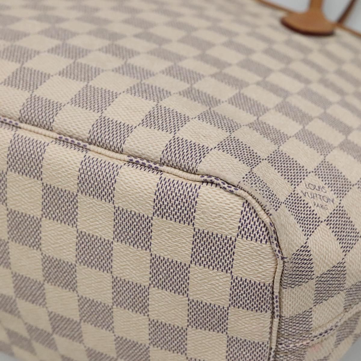 Louis Vuitton Neverfull Mm White Canvas Tote Bag (Pre-Owned) Size ONE SIZE - 11 Thumbnail