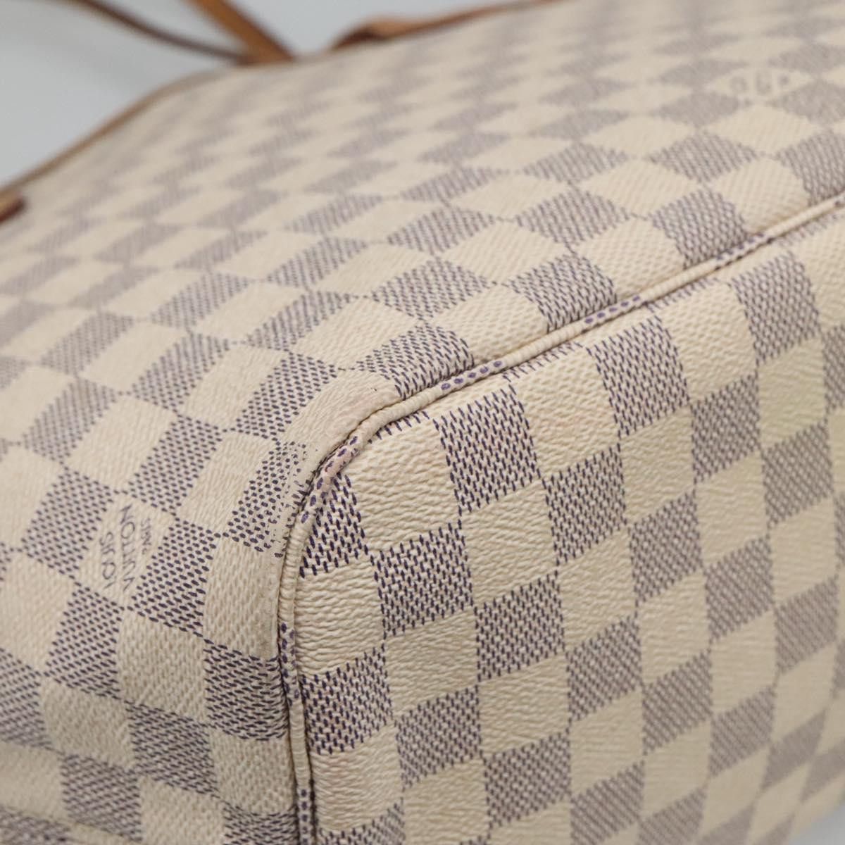 Louis Vuitton Neverfull Mm White Canvas Tote Bag (Pre-Owned) Size ONE SIZE - 12 Thumbnail