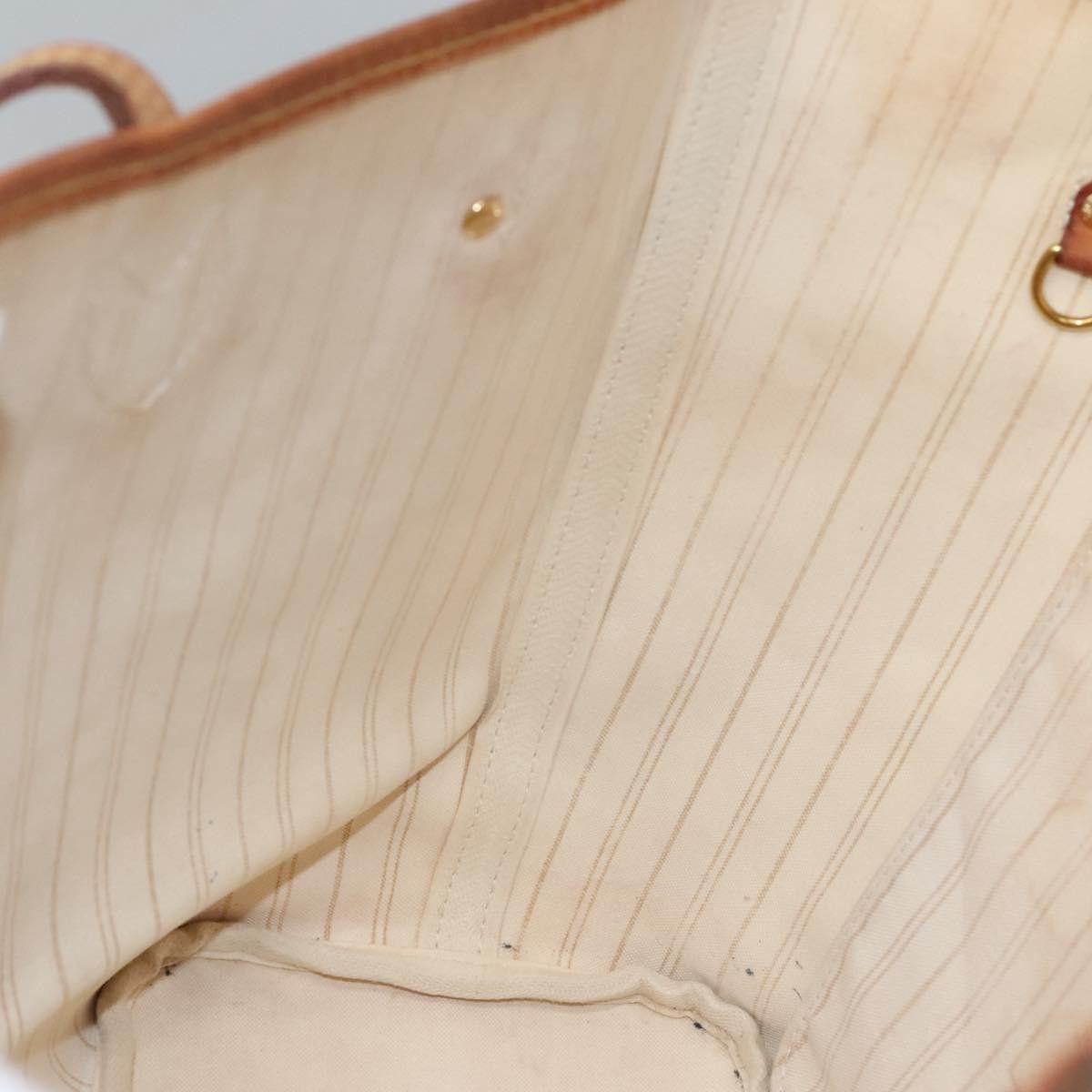 Louis Vuitton Neverfull Mm White Canvas Tote Bag (Pre-Owned) Size ONE SIZE - 15 Thumbnail
