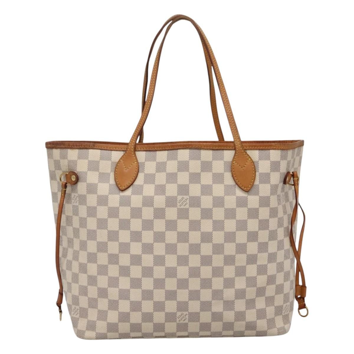 Louis Vuitton Neverfull Mm White Canvas Tote Bag (Pre-Owned) Size ONE SIZE - 2 Thumbnail