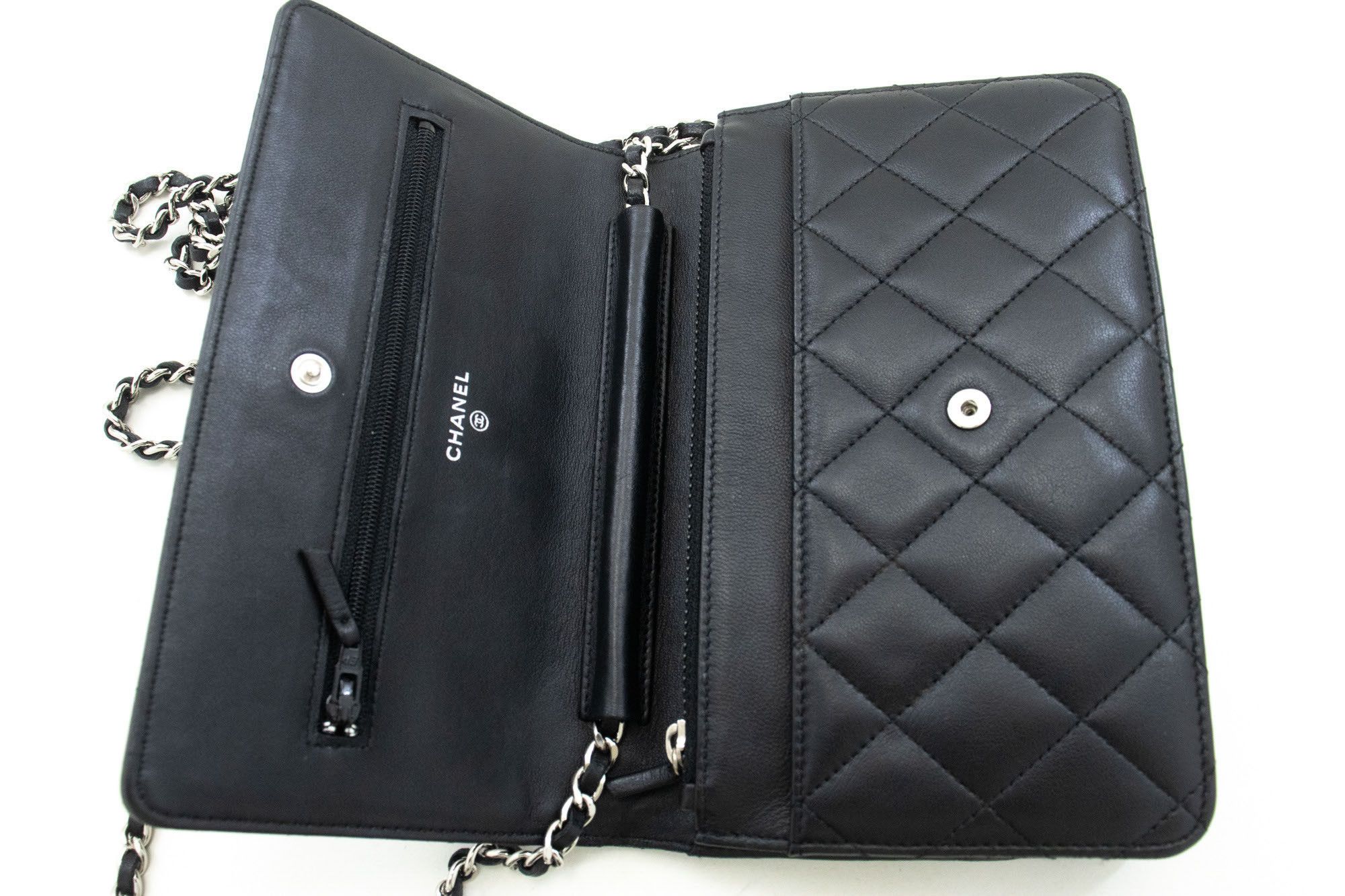 Chanel Wallet On Chain Black Leather Shoulder Bag (Pre-Owned) Size ONE SIZE - 10 Thumbnail