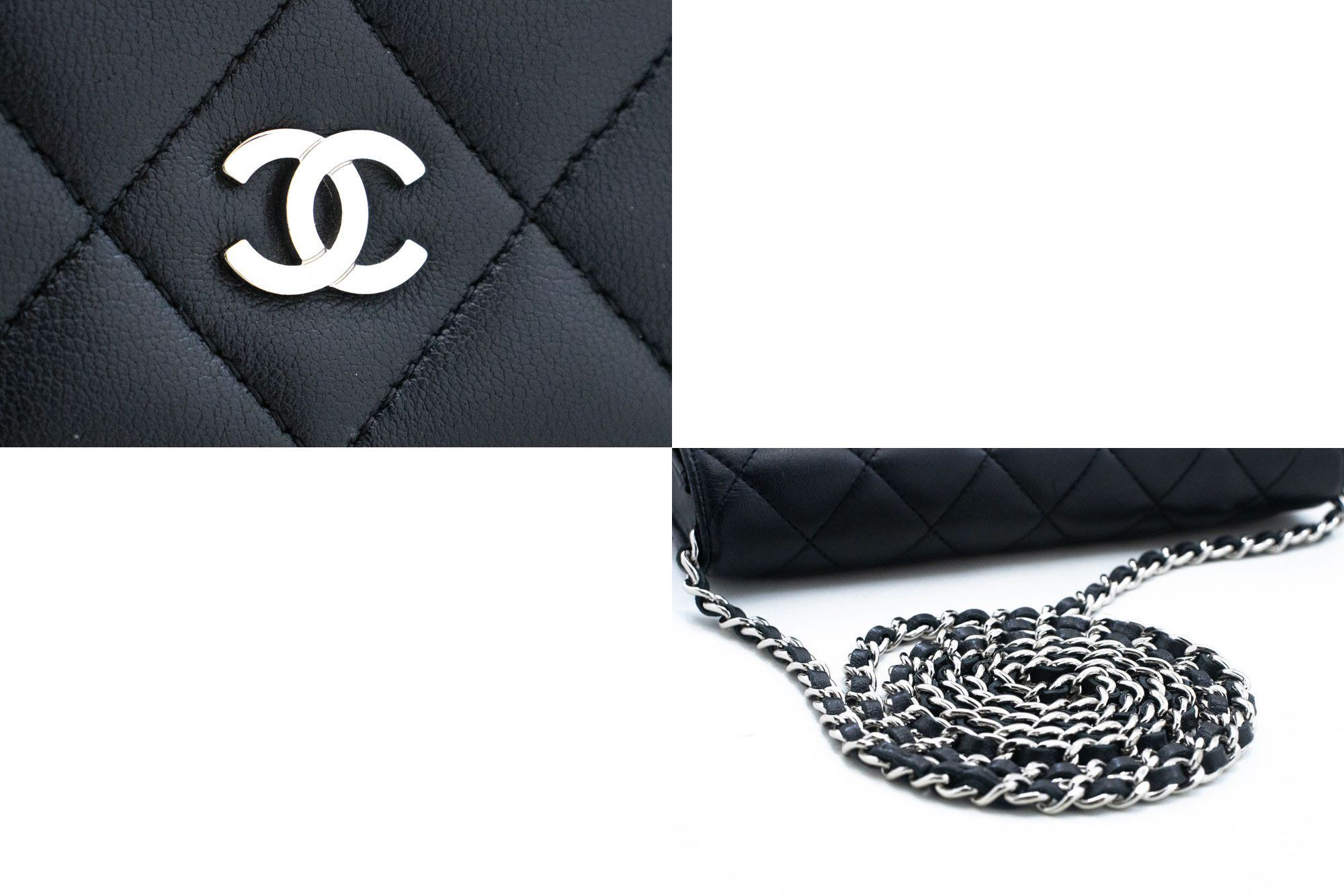 Chanel Wallet On Chain Black Leather Shoulder Bag (Pre-Owned) Size ONE SIZE - 4 Thumbnail