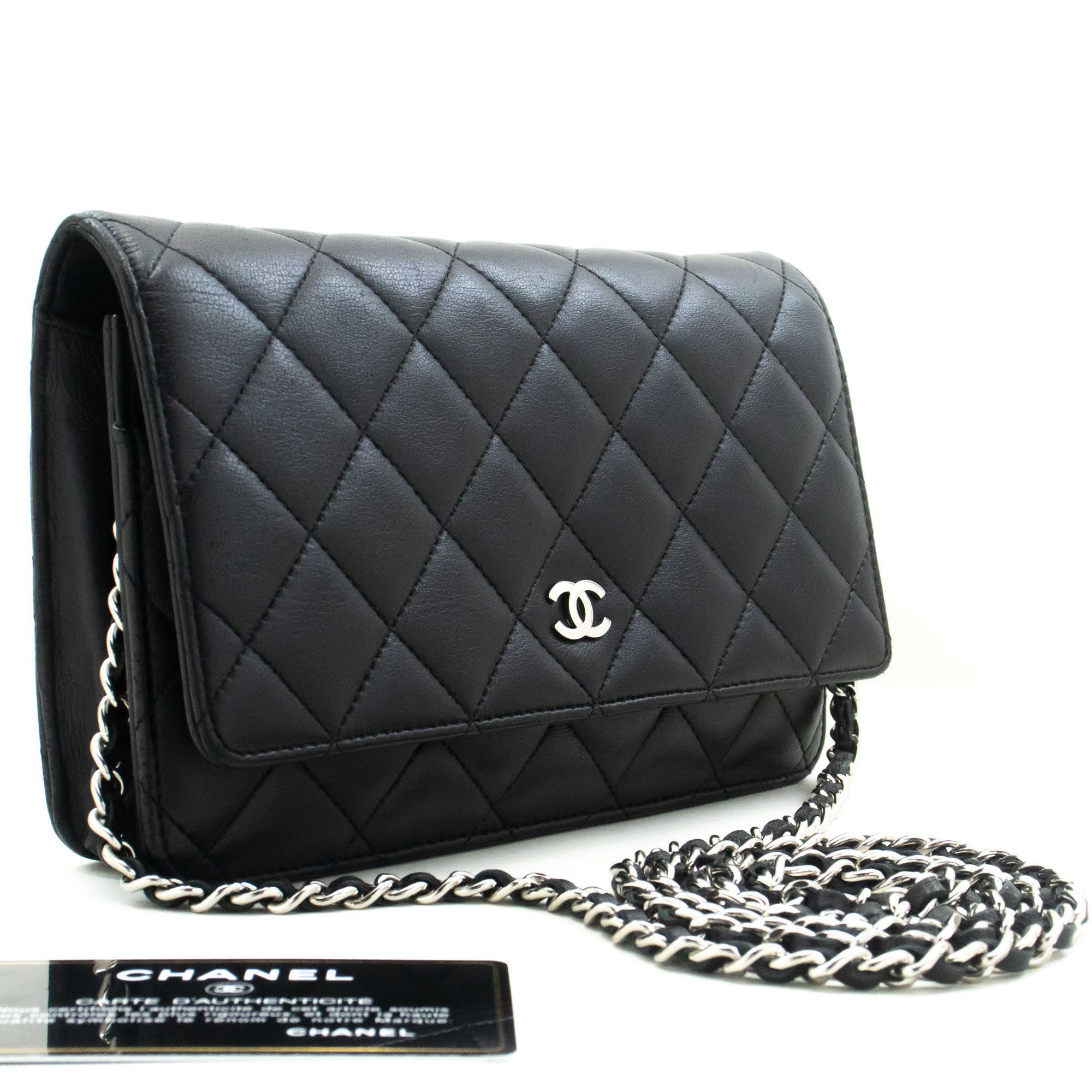 Chanel Wallet On Chain Black Leather Shoulder Bag (Pre-Owned) Size ONE SIZE - 11 Thumbnail