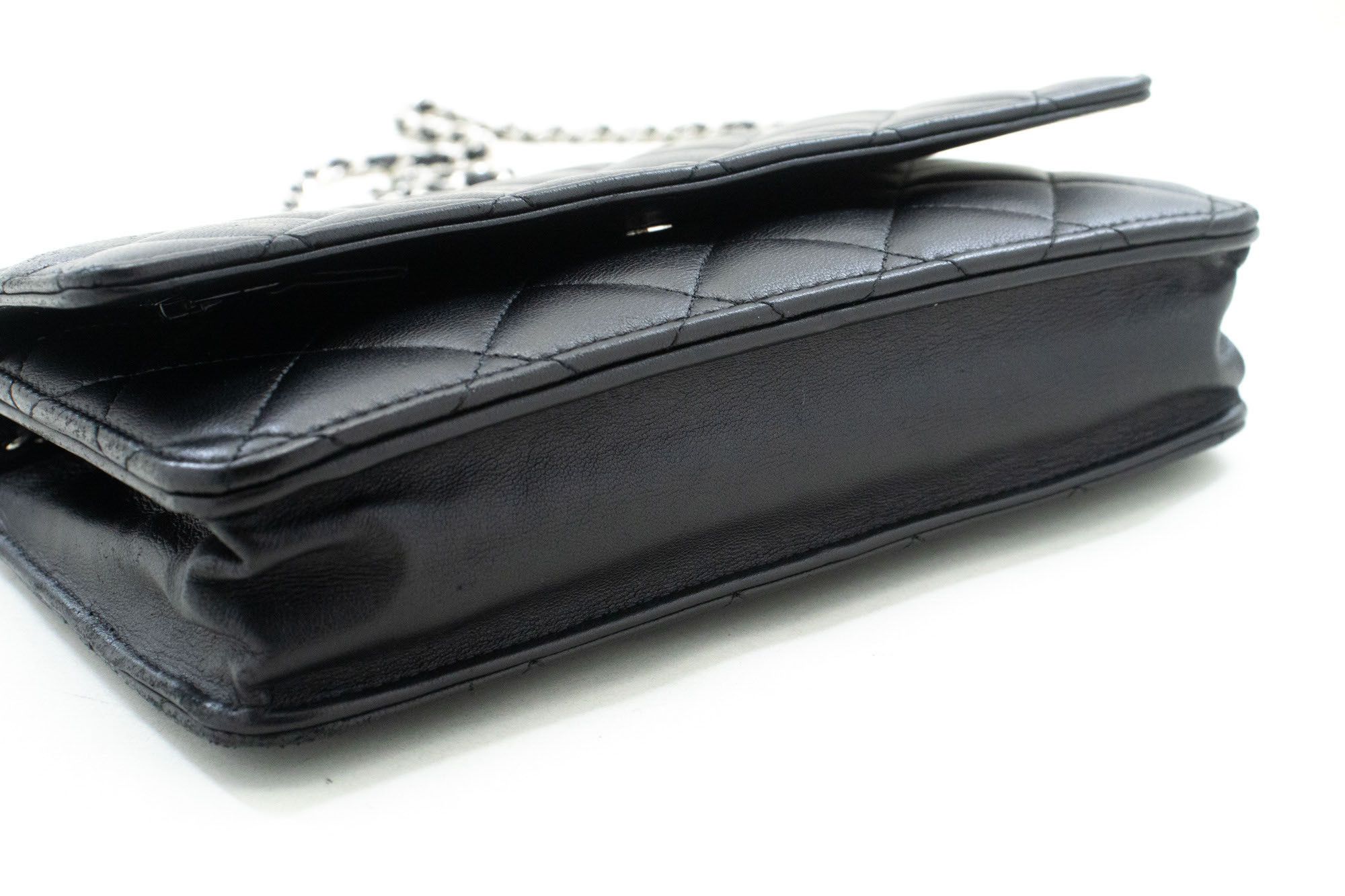 Chanel Wallet On Chain Black Leather Shoulder Bag (Pre-Owned) Size ONE SIZE - 9 Thumbnail
