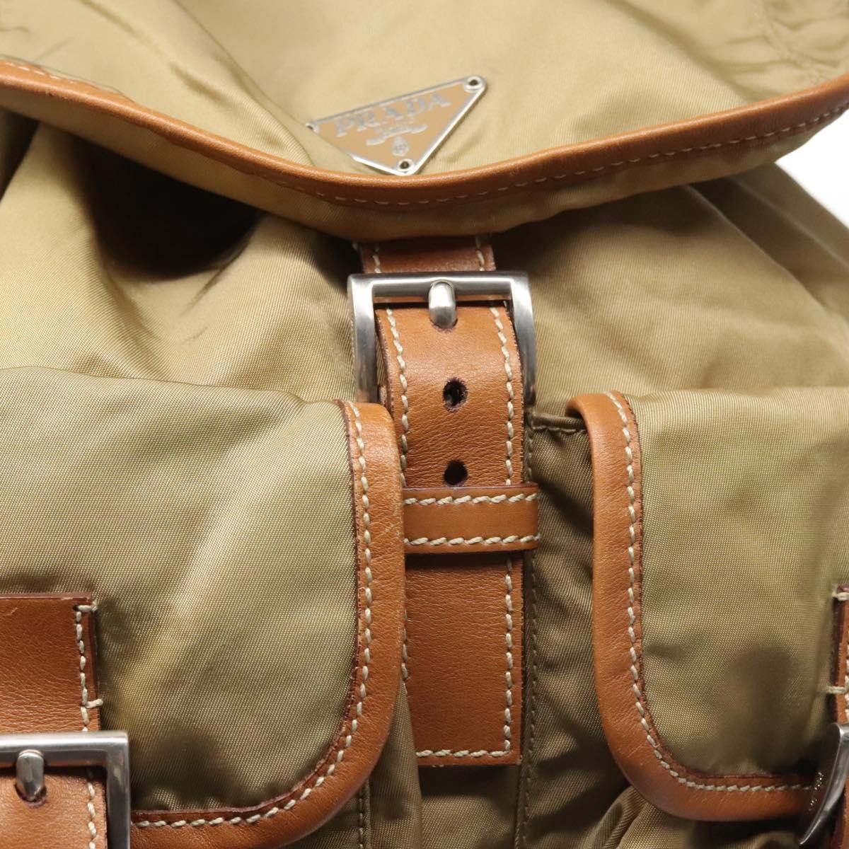 Prada Re-Nylon Khaki Synthetic Backpack Bag (Pre-Owned) Size ONE SIZE - 20 Thumbnail
