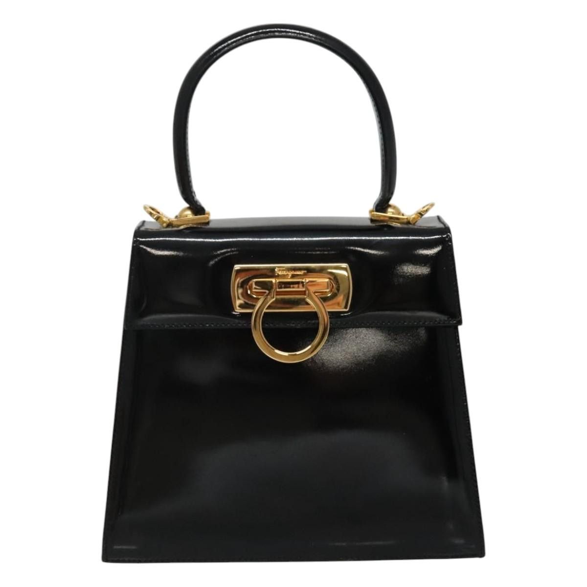 Salvatore Ferragamo Gancini Black Ceramic Handbag (Pre-Owned) Size ONE SIZE - 17 Thumbnail