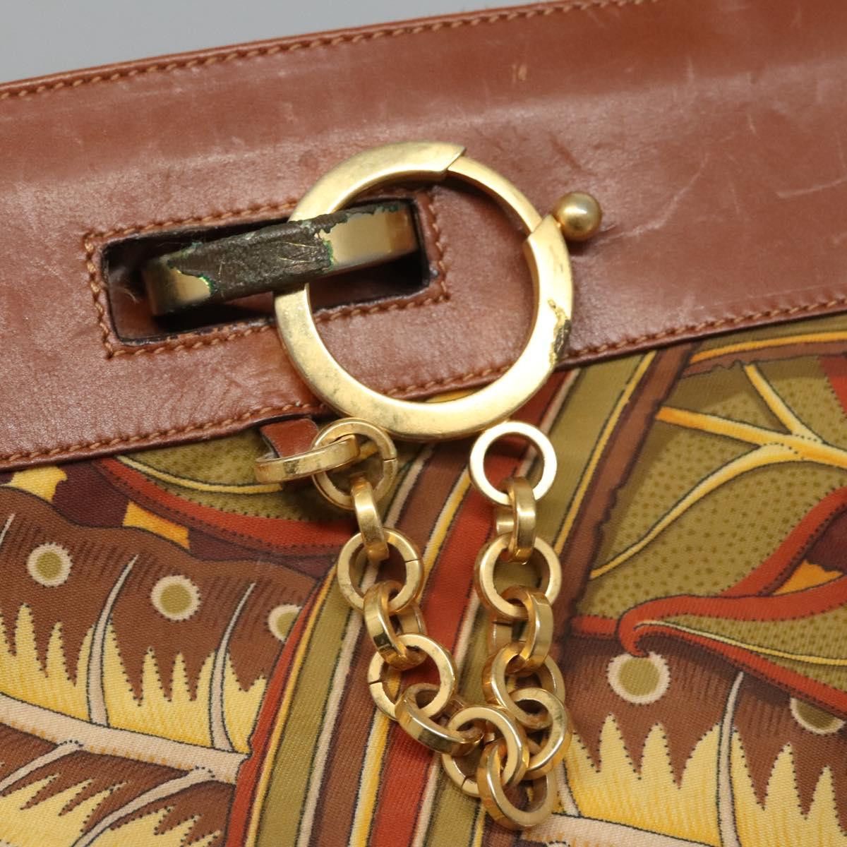 Salvatore Ferragamo Brown Canvas Shoulder Bag (Pre-Owned) Size ONE SIZE - 12 Thumbnail