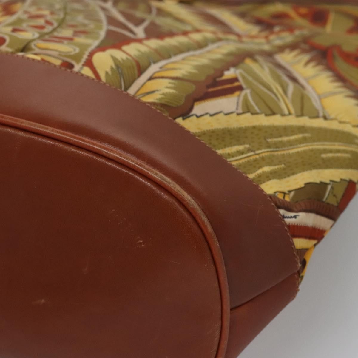 Salvatore Ferragamo Brown Canvas Shoulder Bag (Pre-Owned) Size ONE SIZE - 8 Thumbnail