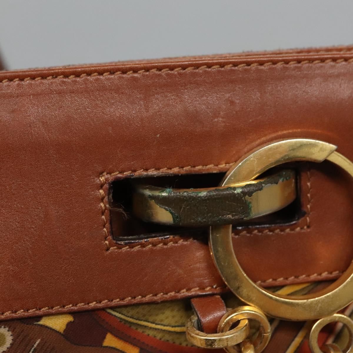 Salvatore Ferragamo Brown Canvas Shoulder Bag (Pre-Owned) Size ONE SIZE - 11 Thumbnail