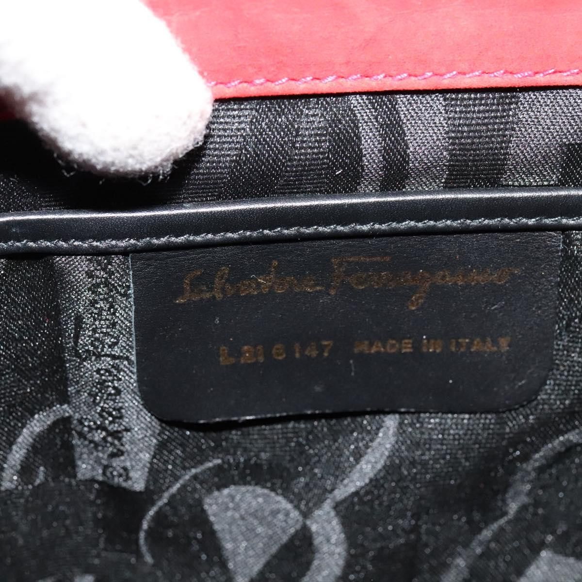 Salvatore Ferragamo Gancini Red Suede Backpack Bag (Pre-Owned) Size ONE SIZE - 15 Thumbnail