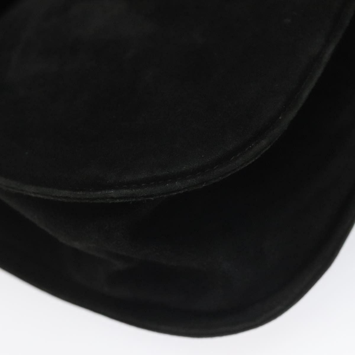 Salvatore Ferragamo Gancini Black Suede Shoulder Bag (Pre-Owned) Size ONE SIZE - 7 Thumbnail