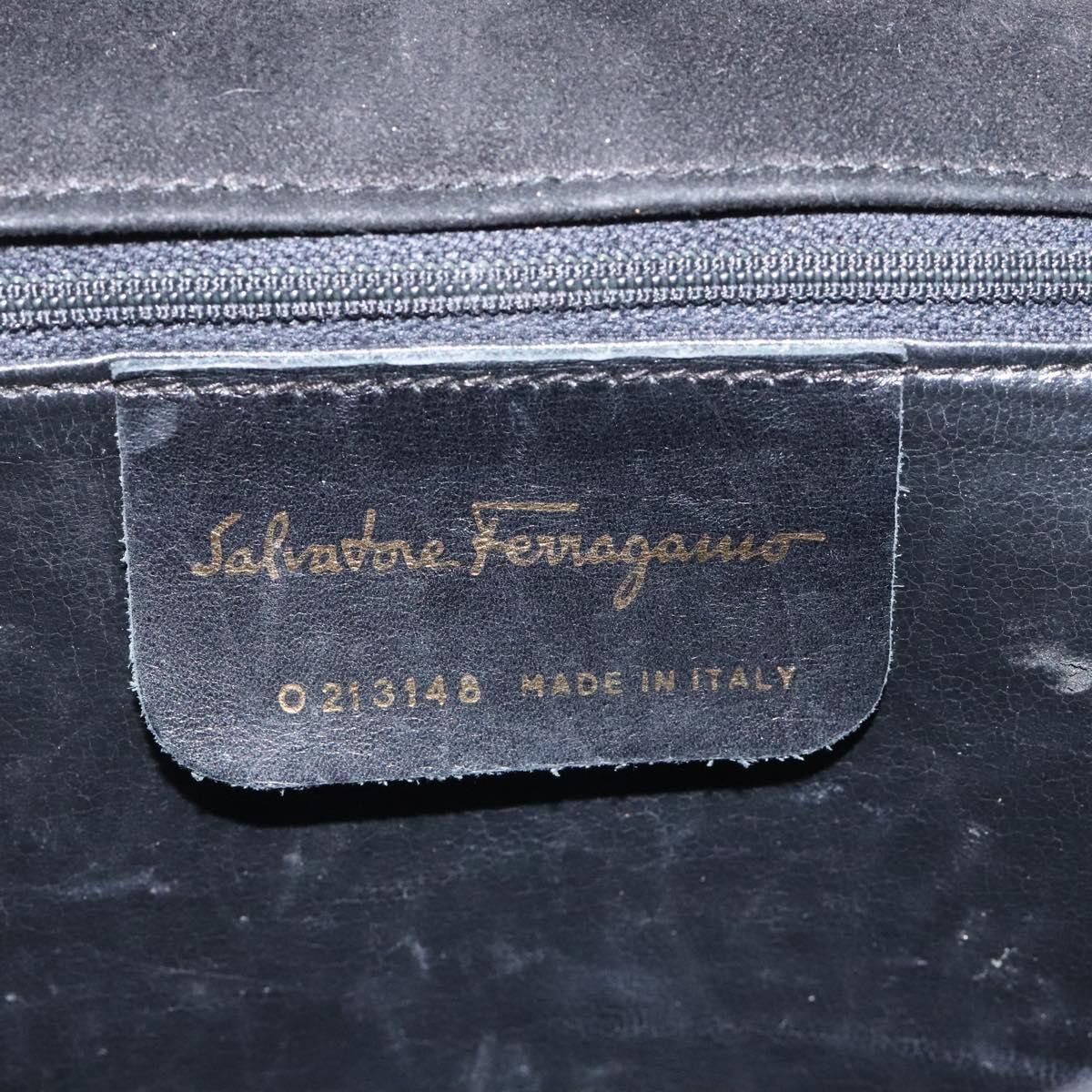 Salvatore Ferragamo Gancini Black Suede Shoulder Bag (Pre-Owned) Size ONE SIZE - 11 Thumbnail