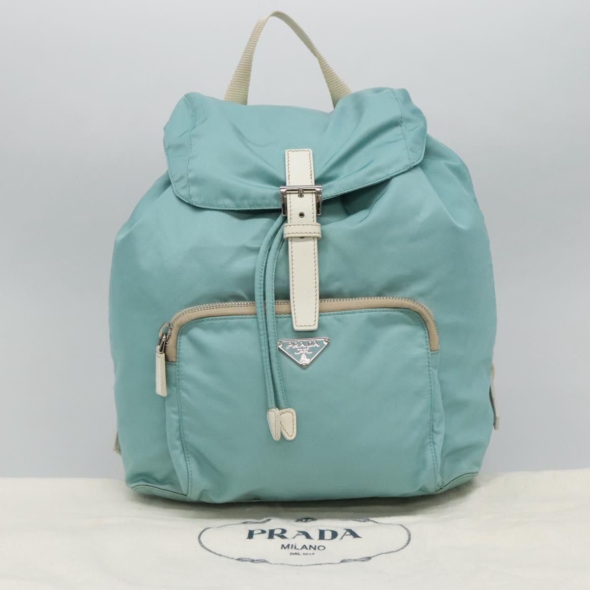 Prada Re-Nylon Blue Canvas Backpack Bag (Pre-Owned) Size ONE SIZE - 18 Thumbnail