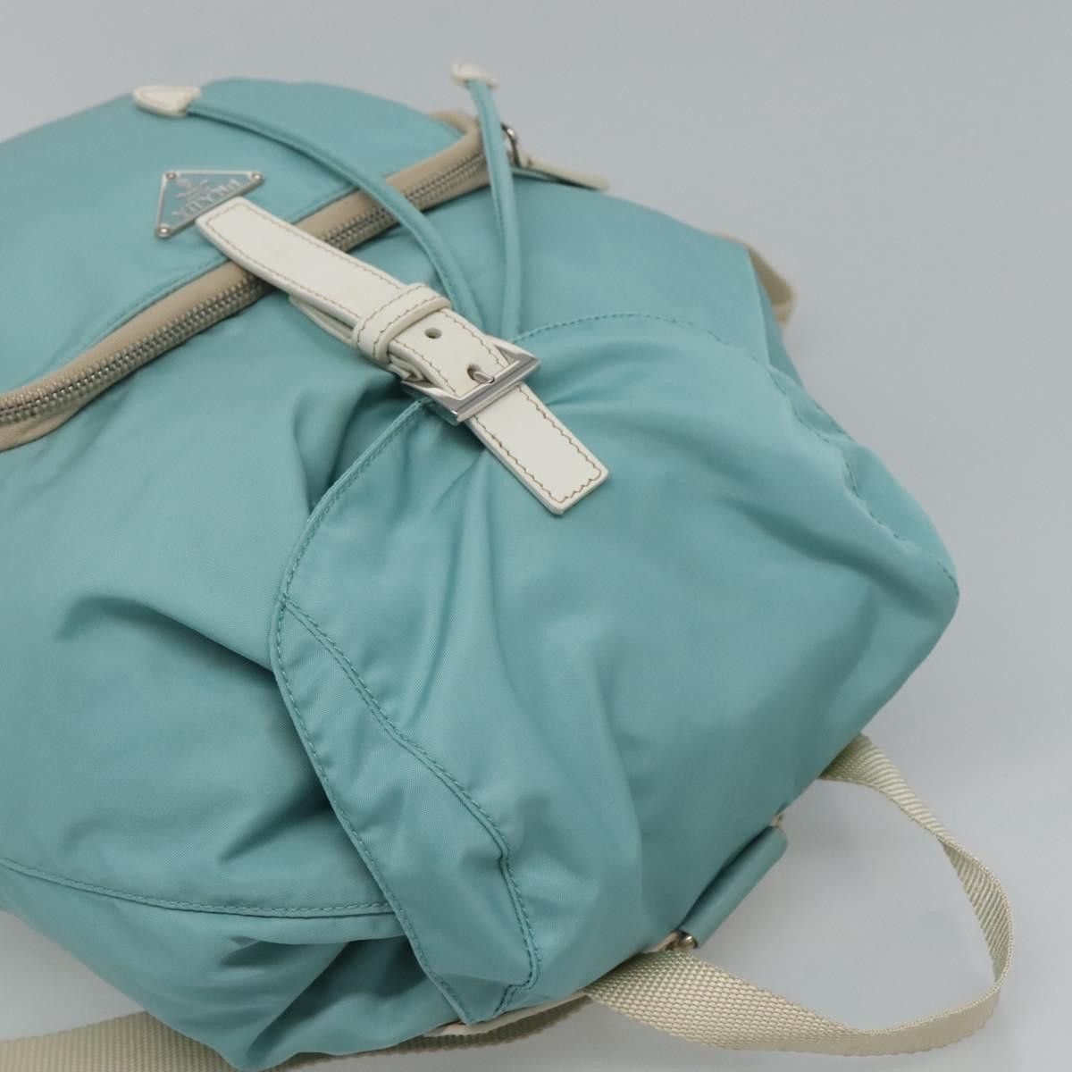 Prada Re-Nylon Blue Canvas Backpack Bag (Pre-Owned) Size ONE SIZE - 20 Thumbnail