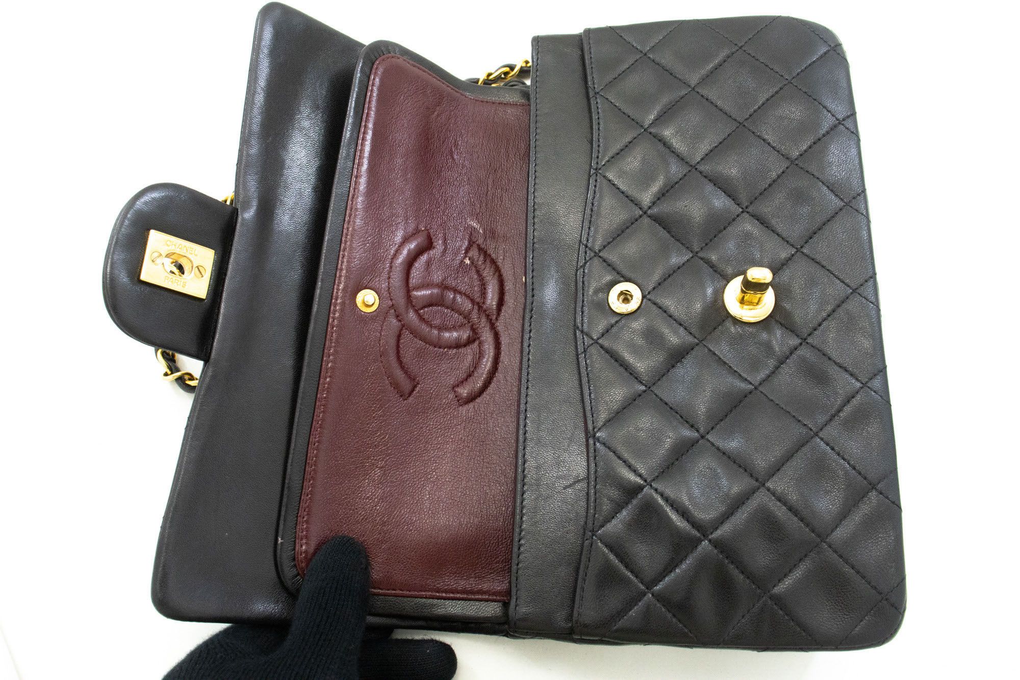 Chanel Timeless 23 Black Leather Shoulder Bag (Pre-Owned) Size ONE SIZE - 9 Thumbnail
