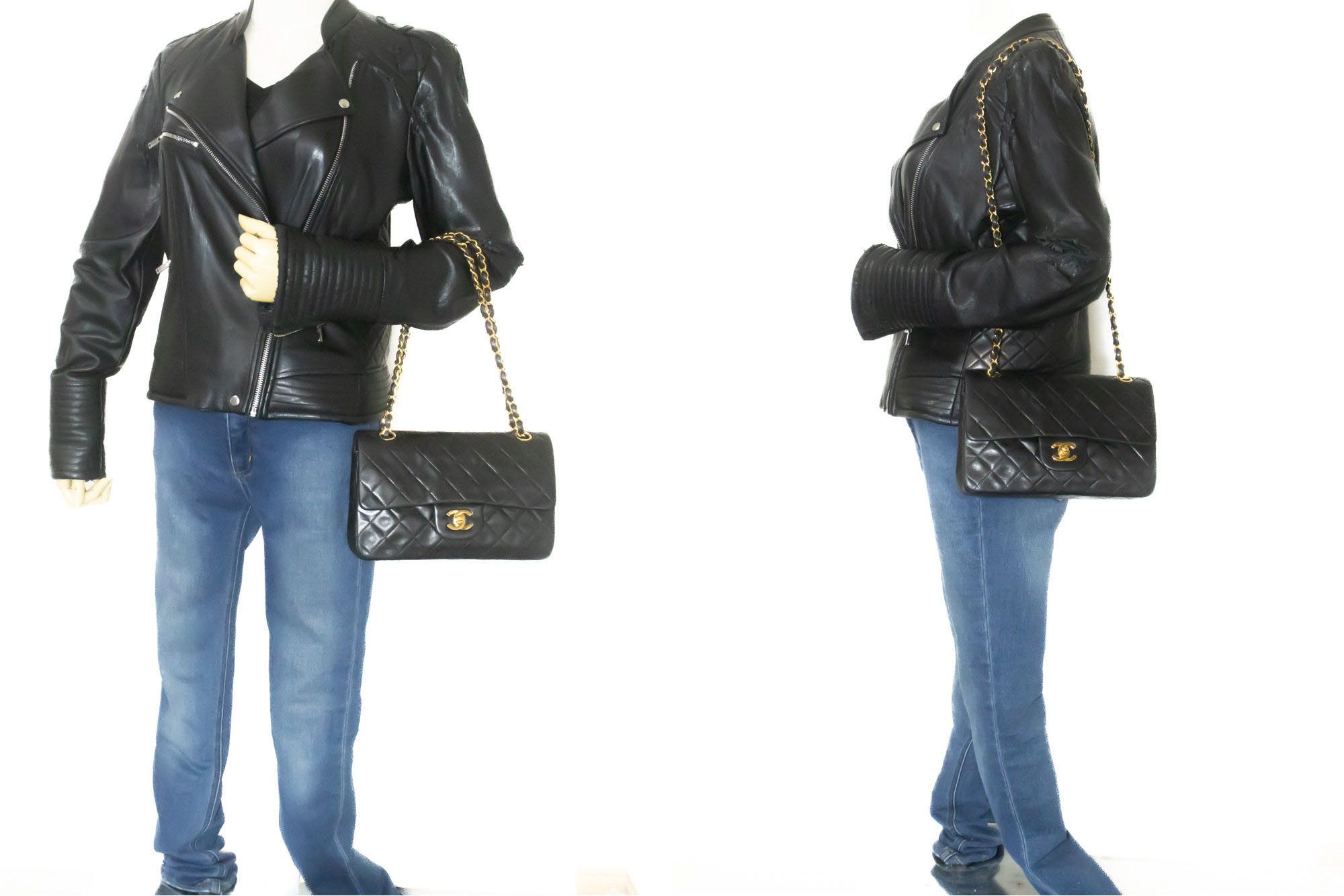 Chanel Timeless 23 Black Leather Shoulder Bag (Pre-Owned) Size ONE SIZE - 12 Thumbnail